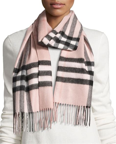 burberry cashmere pink giant check scarf|original Burberry cashmere scarf.